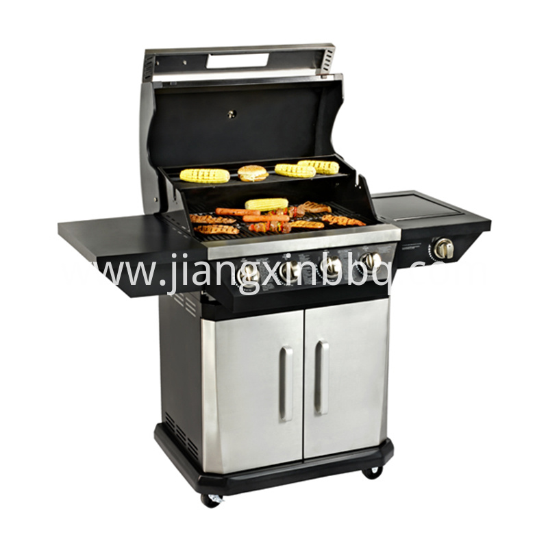 Propane Gas Grill With Side Burner