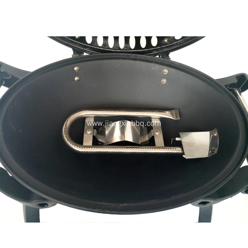Portable Gas BBQ Grill With Cast Iron Grid