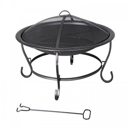 29＂ Round Steel Wood-Burning Fire Pit