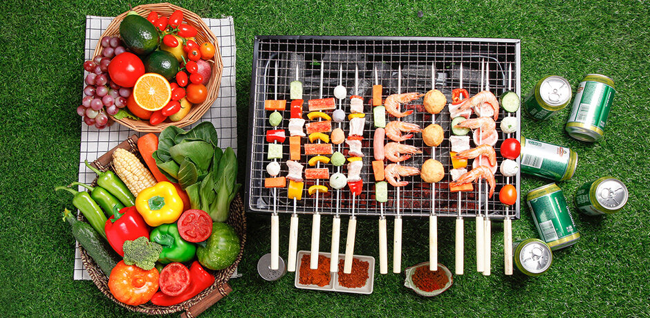 Food suitable for barbecue