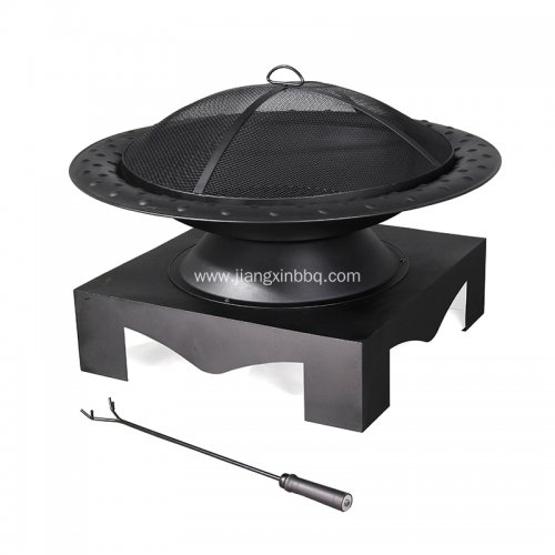 Steel Wood Burning Fire Pit With Base