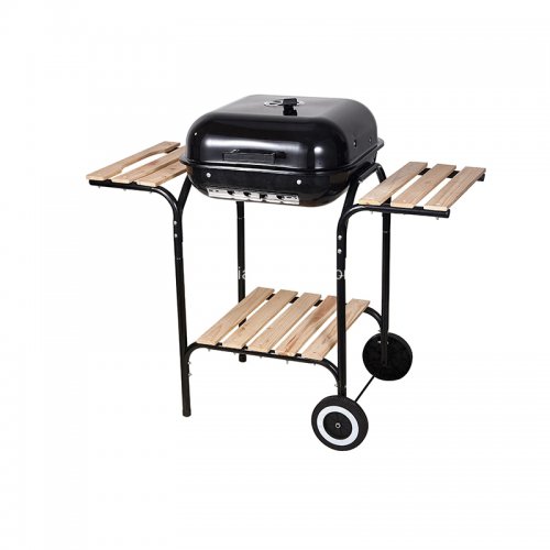 JXC22018E 18＂ Square Charcoal Grill with Side Shelves