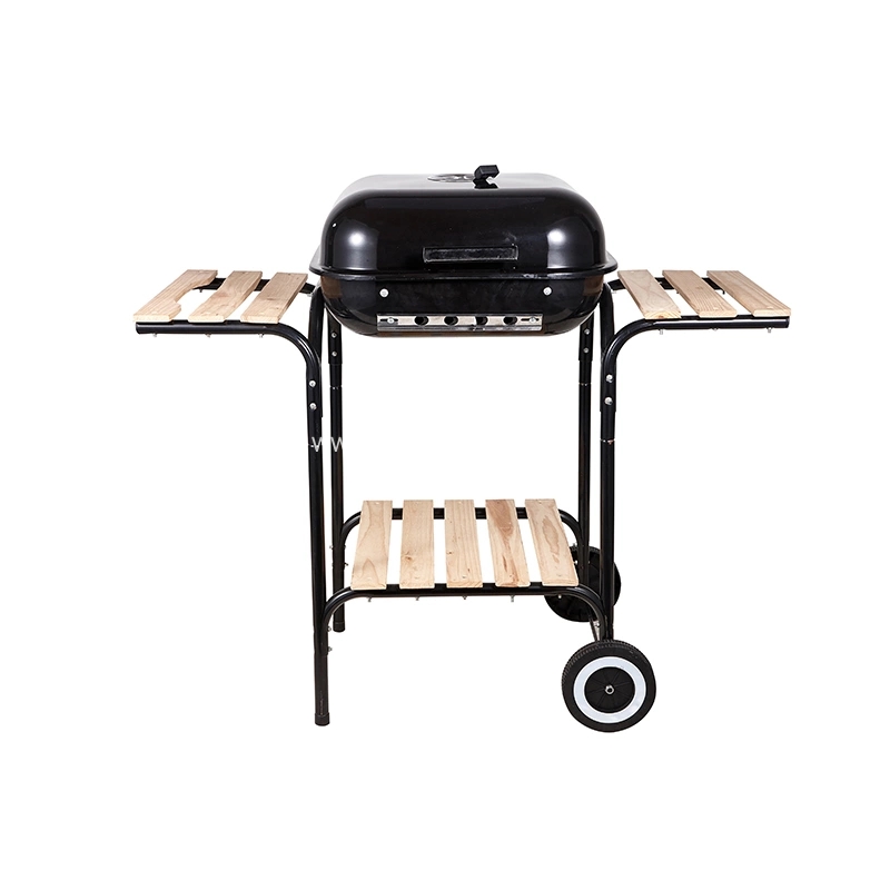 JXC22018E 18＂ Square Charcoal Grill with Side Shelves