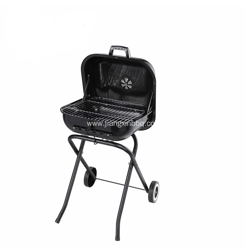 JXC19018F 18＂ Square Foldable Charcoal Grill with Trolley