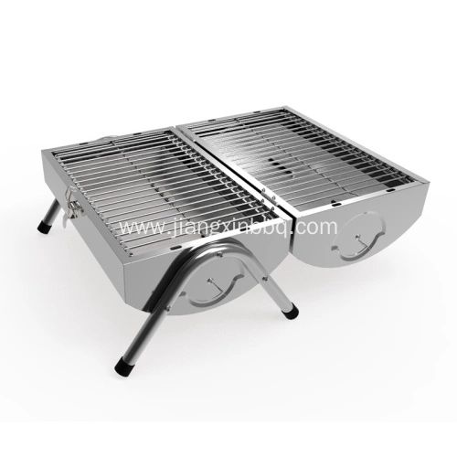 Stainless Steel Double Sided Portable Charcoal Grill
