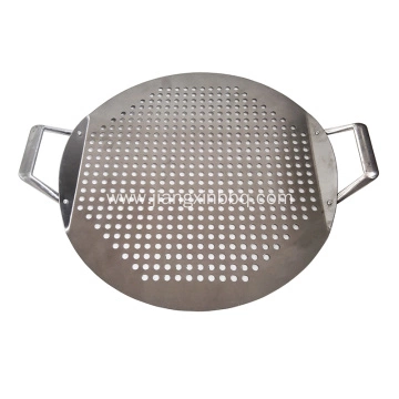 JXGP189A Stainless Steel Pizza Pan with Handle