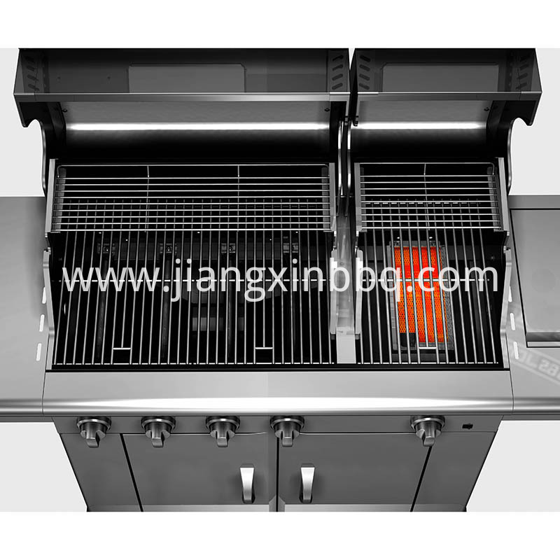 JXG6205SS Split Lid Stainless Steel Gas Grill