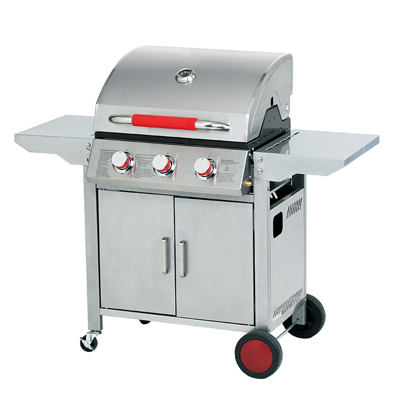 JXG-HK3 3 Burners Gas Grill With Foldable Side Tables