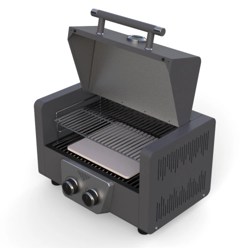 JXPZ004-2 2 Burner Gas Grill BBQ With Removable Trolley