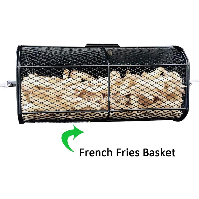 JXRW100 Grill French Fries Basket Non-stick Rotisserie Basket