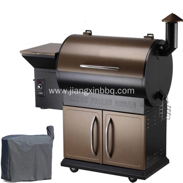 JXP700D Pellet BBQ Grill With Flame Brolier