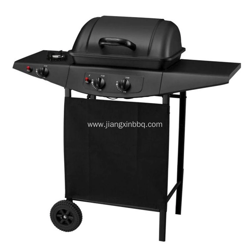 JXG6206A-3 2 Burners Gas BBQ Grill with Side Burner