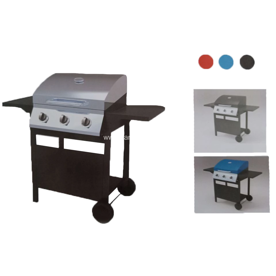 JX-G029-300 3 Burner Gas Barbecue Grill Outdoor BBQ
